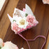 1st Wildflower High Chair Banner Birthday Decorations For Girl Pink Flower Cake Topper Hat Floral Theme Party