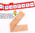Wood T Shape Puzzle, 4 Pieces Brain Teaser Toy for Kids & Adults, Advanced Level Gift