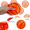 Hymaz 12 Pack 4 Inch Mini Basketballs for Kids, Rubber Inflatable Balls with Pump for Sports Party Favors