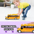Cdymkf Kids1/16 4 Yellow School Bus Toy for Scale Interactive Friction-Powered Car with Different Flashing Lights
