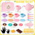 Set Set 2-5 iAOVUEBY Silicone Tea for Toddlers, Tea Party for Little Girls, Kids Pretend Role Play Kitchen Toys