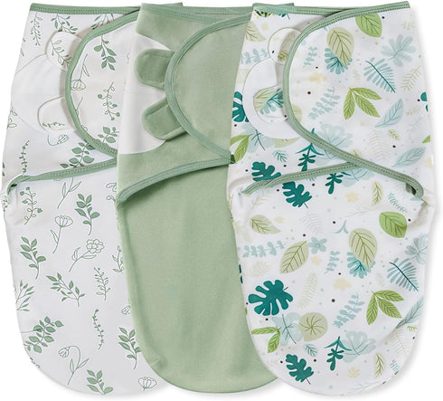 SEVDO 3-Pack Organic Baby Swaddle Sleep Sacks,Nursery Swaddling Blankets,Swaddles for Newborns Infant 0-3