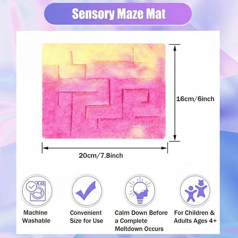 2 Pack Style,8.7 6.3 Inch) Frienda Marble Maze Mat Fidget Tactile Sensory Toys Stress Relief Toys Relief Anxiety