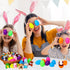 ThinkMax 16 pcs Easter Eggs Filled with Mini Plush Animals Toy for Easter Basket Stuffers/Fillers, Easter Eggs Hunt