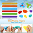 DOSEVENTOY 14Pcs Quiet Fidget Toys for Kids,Silicone SensoryToys,Worry Stones for Anxiety,Fidgets for Classroom,Easter