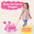 14 Playset Liberty Imports PCS Pink Princess Beach Wagon Plastic Toy for Kids with Castle Molds, Sand Wheel, Water