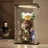 Acrylic Display Case for Collectibles - Clear Acrylic Box for Action Figures, Dolls, Lighted Trophy (Black-Solid Yellow)