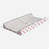 Baseball Themed Muslin Quilted Changing Pad Cover in Red/Grey