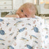 LifeTree Muslin Swaddle Blankets Neutral, Baby Washcloths Sea Turtle Swaddling Wrap Nursery Receiving Blanket for Boys