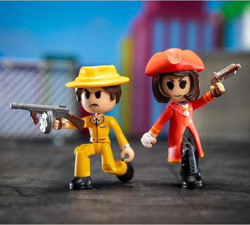 Mystery Figures 6 Pack - Six 2.75-Inch Action Figures with Unique Accessories, Mix and Match, Exclusive Code