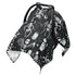 Dalzium Halloween Skeletons Car Seat Cover Baby, Carseat Canopy Cover for Girl Boy,