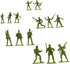 Fun Central Green Army Men Toy Soldier Action Figures, Bulk Pack of 144 Assorted Poses