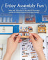 Cutefun Book Nook Kit - DIY Miniature Dollhouse Kit for Adults and Teens, Mini House Building Kit Library with LED
