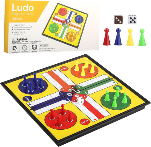 Andux Foldable Magnetic Ludo Chess Portable Board Game Set, CXYXQ-03 (M)