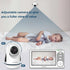 Baby Monitor with Camera and Audio, 4.3" IPS Split-Screen, 30-Hour Battery, Pan-Tilt-Zoom, No WiFi Required, Night