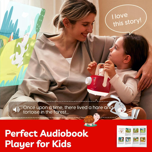 TOP BRIGHT 8 3 Story Projector for Kids, Audio Books with Stories and Music, Bedtime Story Telling Toys with Night