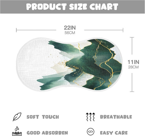 YETTASBIN Nature Mountain Muslin Baby Burp Cloth, Super Soft Absorbent Cotton Burp Rag Baby Bibs Feeding Cloth