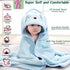 4 Pack 31.5x31.5 kmilro Baby Hooded Towels Unisex Bath Essentials in Coral Fleece Super Soft Absorbent Baby Towels