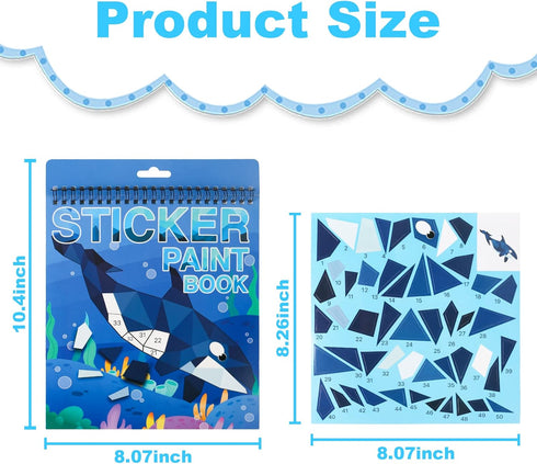 Ocean Sticker Book Crafts for Kids Age 4-8, Stickers for Birthday and Easter Party Favor Gift, Educational Toy