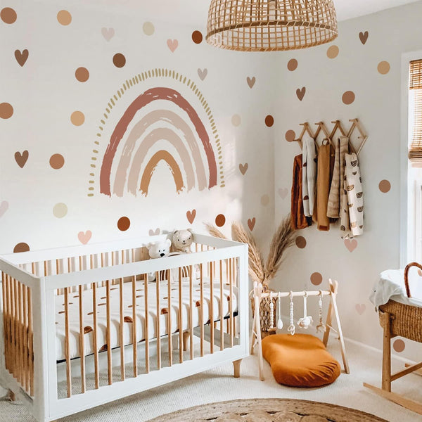 funlife Large Boho Rainbow Wall Decals Peel and Stick, Self Adhesive Boho