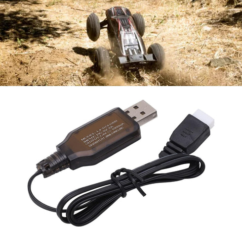 RC USB Charging Cable, 7.4V 1000mA Lipo Battery Charger for 1:16 Remote Control Car
