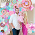 Levfla 100 PCS Donut Balloons Garland, Pastel Decoration Kits for Kids Birthday Party, Photo Props