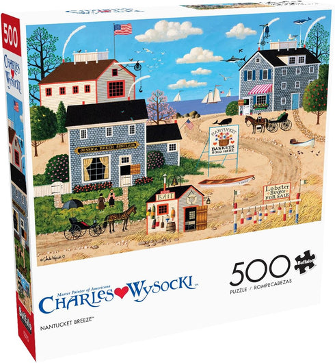 Buffalo Games - Charles Wysocki - 500 Piece Jigsaw Puzzle for Adults - Nantucket Breeze - Perfect for Game Nights