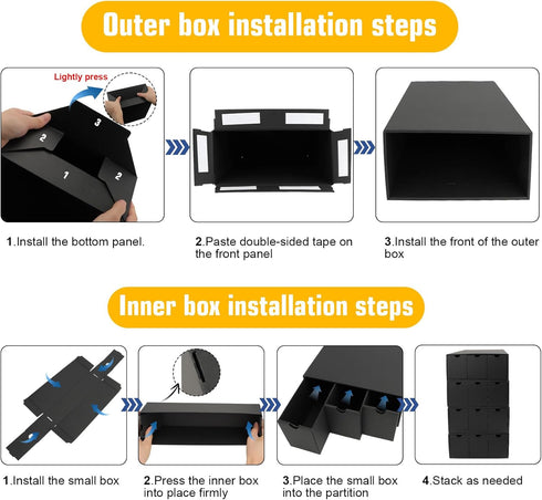 Trading Card Storage Box - Includes 12-600 CT Boxes & 48 Card Dividers, 12000+ Organizer for TCG, YuGiOh, MTG, Baseball