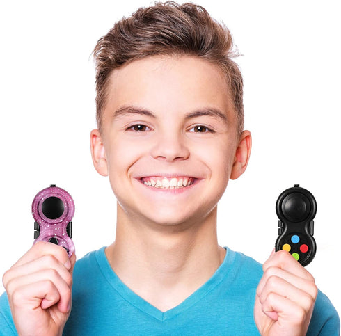 2 Pieces Fidget Pad Sensory Fidgets, Handheld Game Pad for ADHD ADD Autism Anxiety Stress Relief