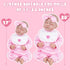 7 Set 17-22 Inch Aori Pcs Reborn Baby Dolls Clothes with Pink Bassinet for Baby Doll, Carrier Bed and Baby Doll Clothes