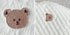 MOJUN 33.5" Baby White Bear Embroidered Play Mat, Cotton Crawling Mat, Detachable Washable Floor Rug Soft Kids Room