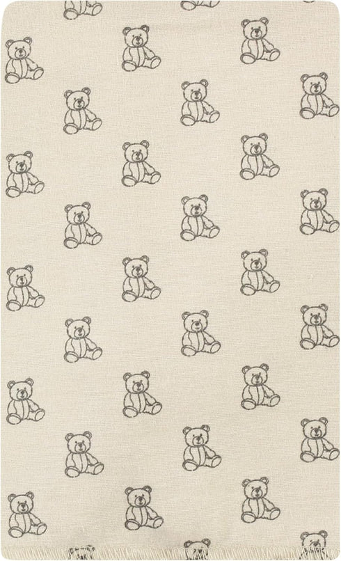 Hudson Baby Unisex Cotton Flannel Burp Cloths, Teddy Bears, 10 Pack, One Size