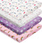 Jola's House 4 Pack Soft Baby Girl N Play Sheets for Mini Crib Mattress