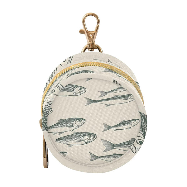 YETTASBIN Fish Portable Pacifier Holder Case with Metal Hook Buckle & Zipper for