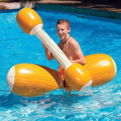 LOVEYIKOAI 4 Package Swimming Pcs Inflatable Floating Water Toys Aerated Battle Logs,Floating Bed Pool Lounger Giant