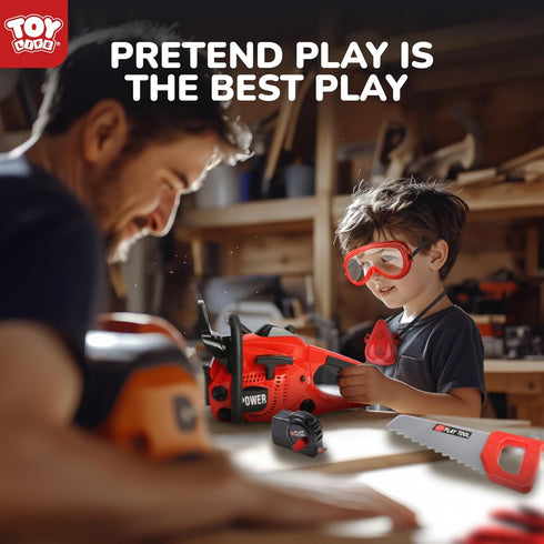 Set Set 3 4 5 6 7 8 TOY Life Toy Chainsaw Kids Tool with Gloves Toddler Pretend Play Construction Tool Electric