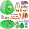 Camping Set Toys with Pop up Play Tent Indoor Outdoor Pretend Camping