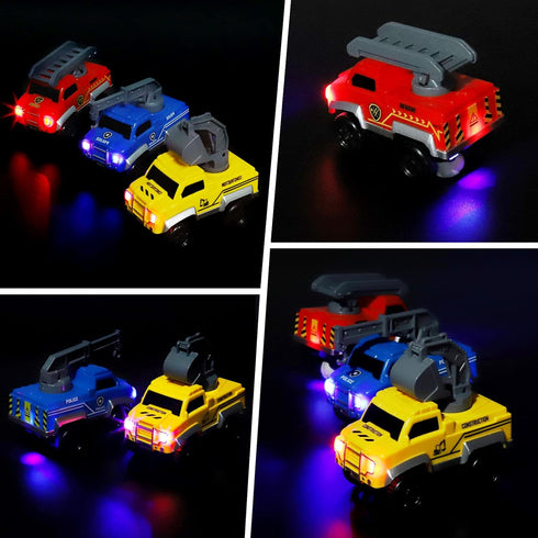 Tracks Cars Replacement - Toy Cars for Magic Tracks, Glow in the Dark Racing Car Track Accessories