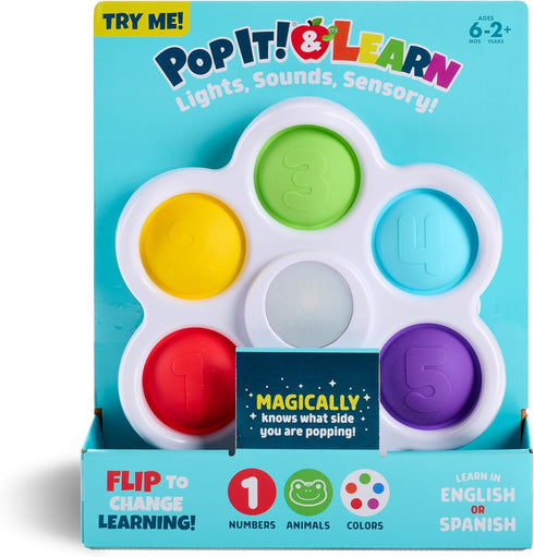 Chuckle & Roar - Pop It! and Learn Educational Toy, Electronic Popping Toy for Ages 6 Months to 2 Years