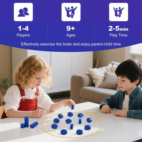 Loymoup 24 3 Magnetic Chess Game with Travel-Stones, Magnet Chess String & Portable Storage Bag, for Family & Party