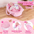 12" Set, 1-3 AuntyFey Baby Doll Baby Doll Bassinet with Accessory for Girl Toddlers with Bottle, Teddy Bear, Pillow