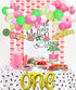 Watermelon First Birthday Party Supplies, One in a Melon Banner, Cake Topper, Balloon Garland Arch for Girl