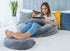 60in QUEEN ROSE Pregnancy Pillows - E Shaped Pregnancy Pillows for Sleeping, Detachable Body Pillow for Pregnant Side