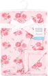 30x40 inches Hudson Baby Blush Rose Plush Blanket with Furry Binding