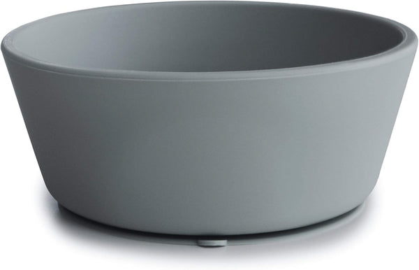 mushie Silicone Suction Bowl, BPA-Free Non-Slip Design, Stone