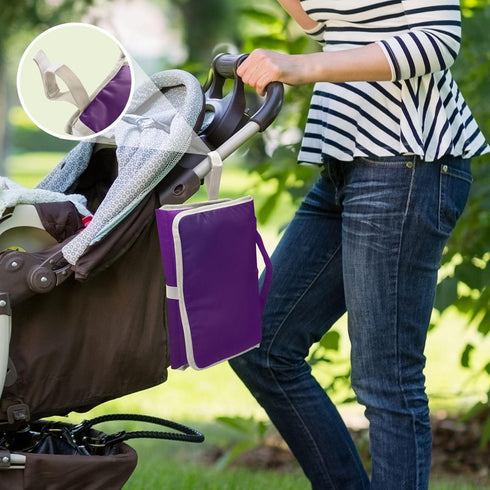 Kigai Purple Color Portable Changing Pad Travel Waterproof Foldable Baby Changing Pad Baby Diaper Mat for Newborn Girls