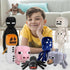 8Pack Game Plush Snow Golem, Enderman, Baby Wolf, Baby Pig, Spider, Bat, Skeleton Shooter, Squid Stuffed Animals Toys,