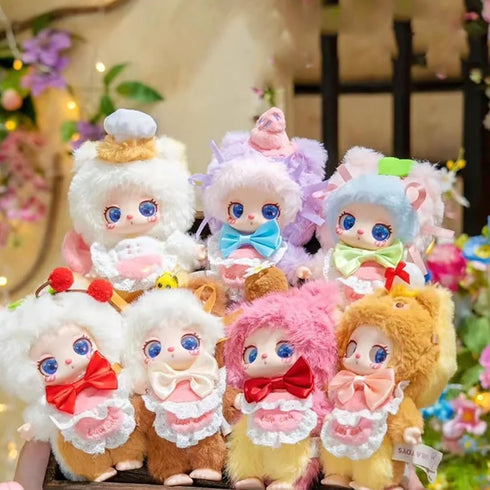 Meokro V4 8'' 1pc Liila Liila's Chef Kitten Series Plush Doll Box, Cute Stuffed Animal Mystery Collectible Toy, Trendy