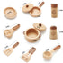 WHOHOLL Wooden Kitchen Sets for Kids, Play Kitchen Accessories, Toddler Cooking Toys Ages 3-5, Montessori Tools Gifts