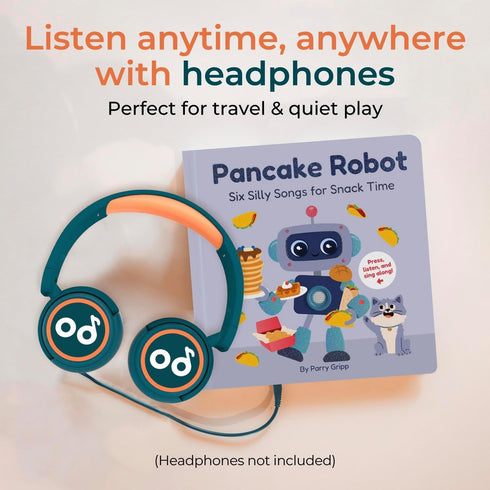 1-3 Cali's Books Pancake Robot by Parry Gripp Music Book Toddlers Years Old - Food & Snack Songs Musical Book